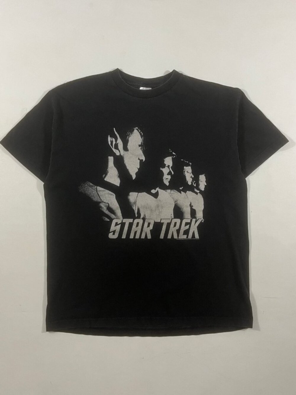 Vintage Star Trek Spock Kirk Crew Graphic Movie Promo Tee XL